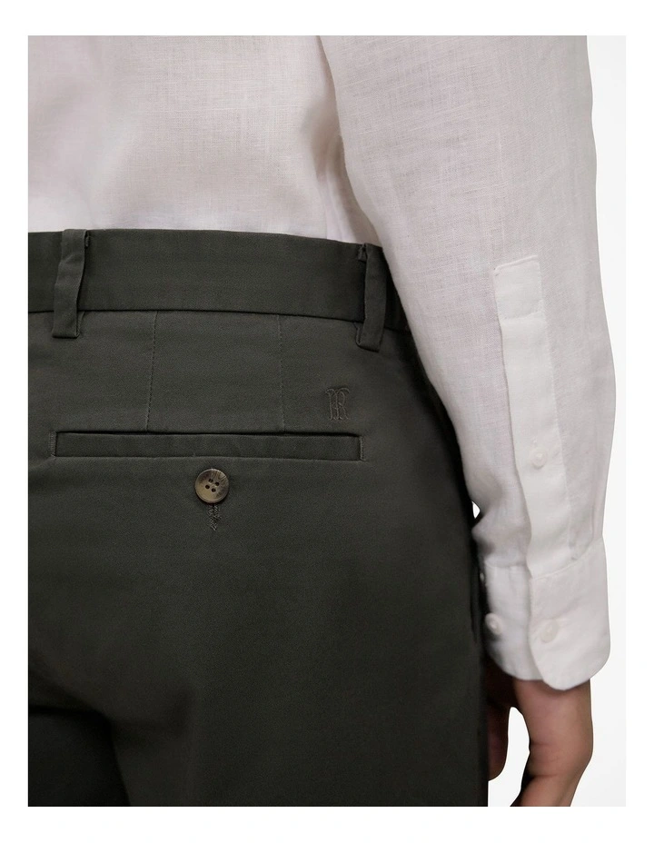 Cotton Twill Chino Short in Dark Olive image 4