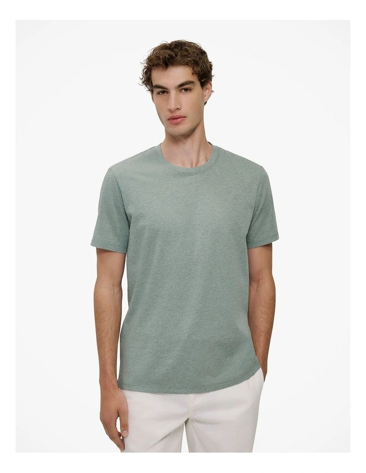 Organically Grown Cotton Marle T-shirt in Sage Green image 1