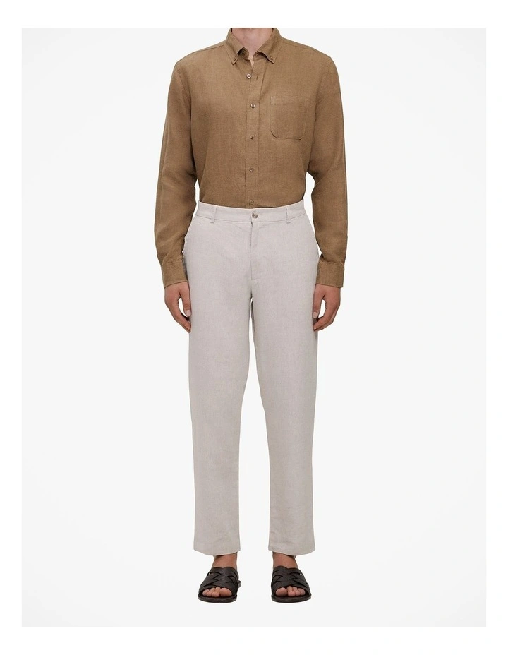 Linen Relaxed Tailored Pant in Flax image 1
