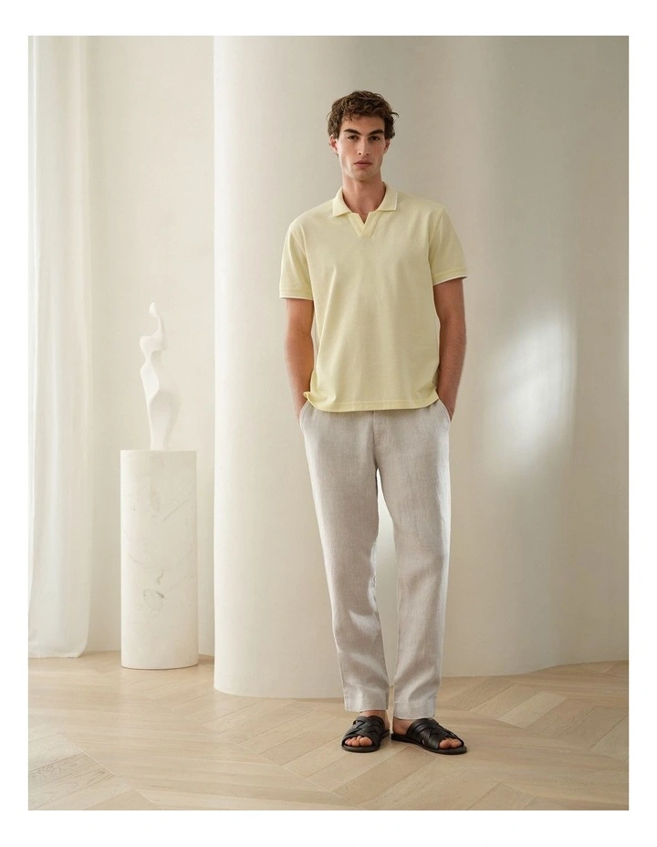Linen Relaxed Tailored Pant in Flax image 2