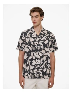 Sable Short Sleeve Shirt in Black