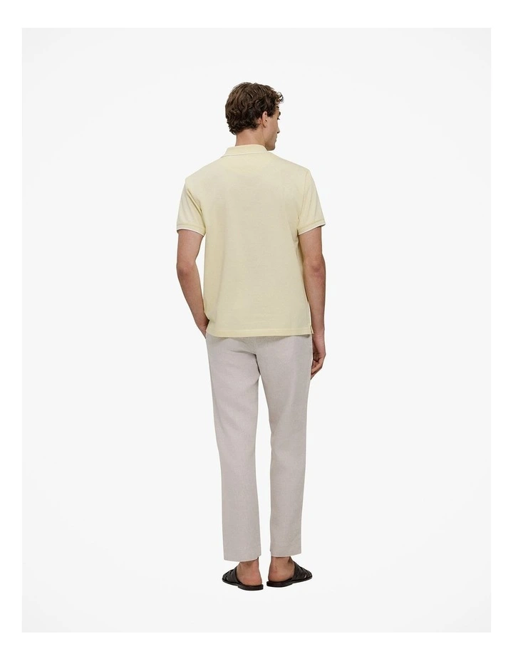 Mercerised Cotton Pique Polo in Lemonade image 5