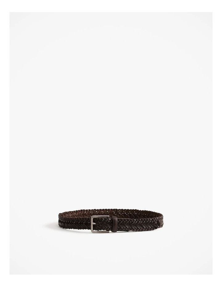 Marek Woven Belt in Espresso image 1
