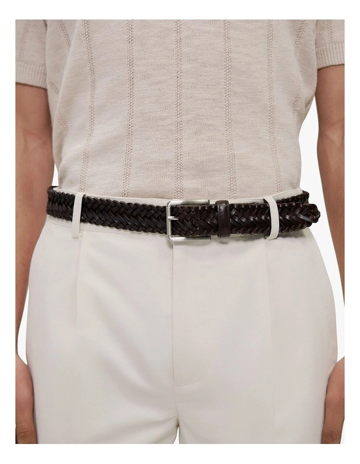Marek Woven Belt in Espresso image 2