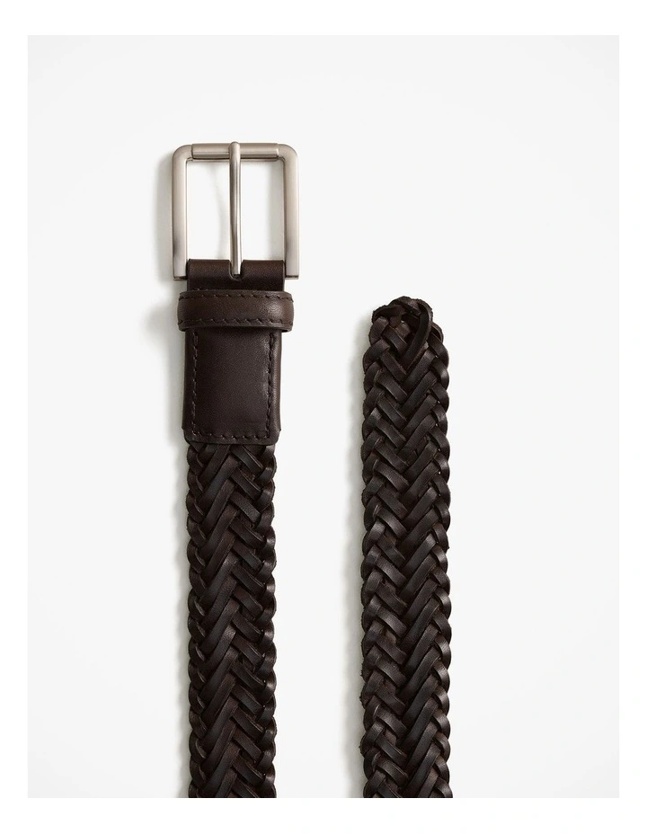 Marek Woven Belt in Espresso image 3