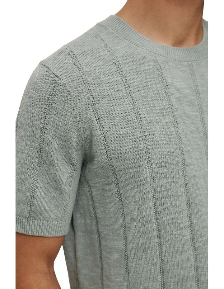 Linen Cotton Slub Knit T-shirt image 4