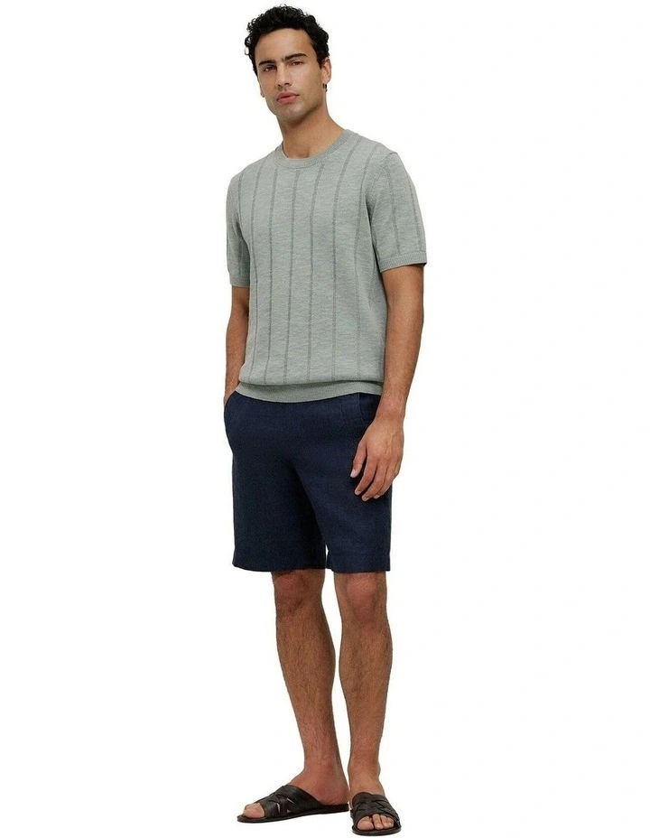 Linen Cotton Slub Knit T-shirt image 5