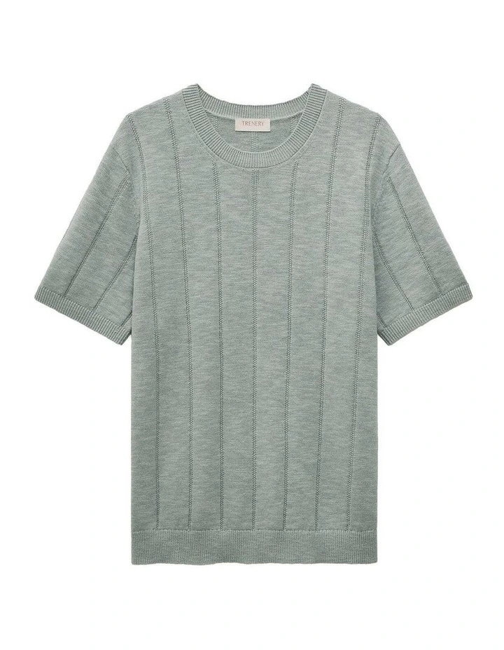 Linen Cotton Slub Knit T-shirt image 7