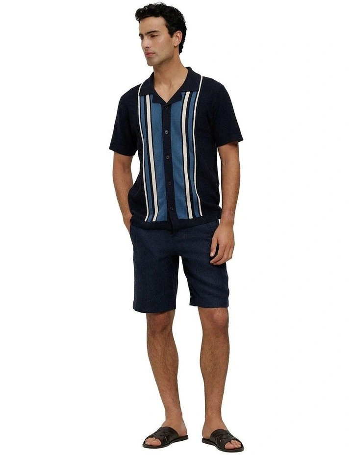 Cotton Linen Stripe Knit Shirt image 5