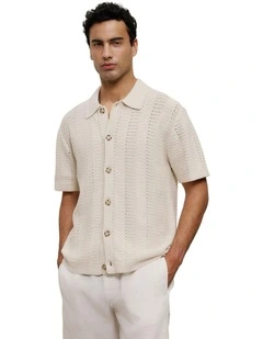 Crochet Cotton Knit Shirt
