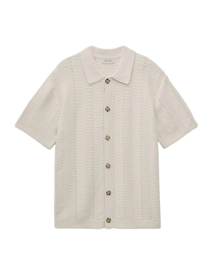 Crochet Cotton Knit Shirt image 7