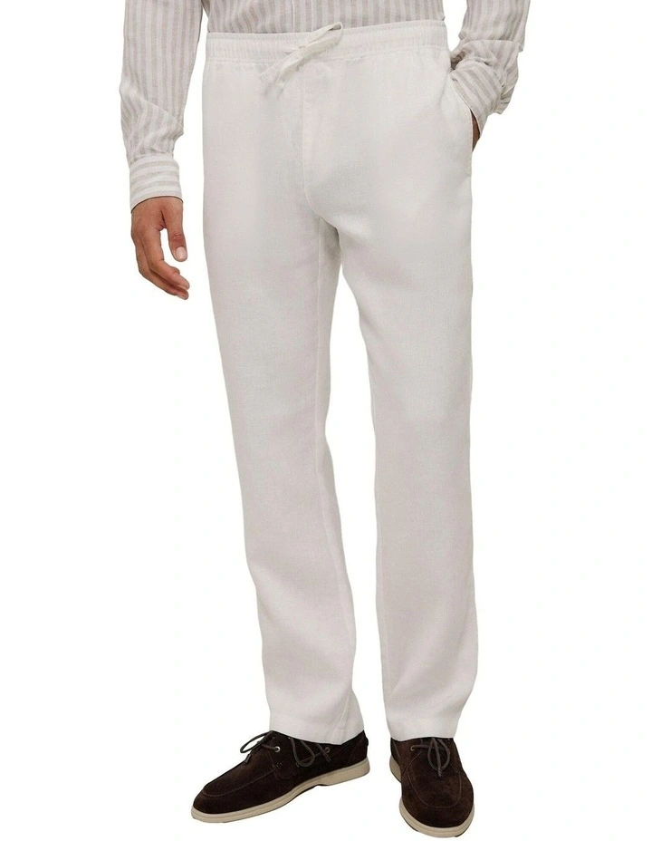 Linen Relaxed Drawcord Pant image 3
