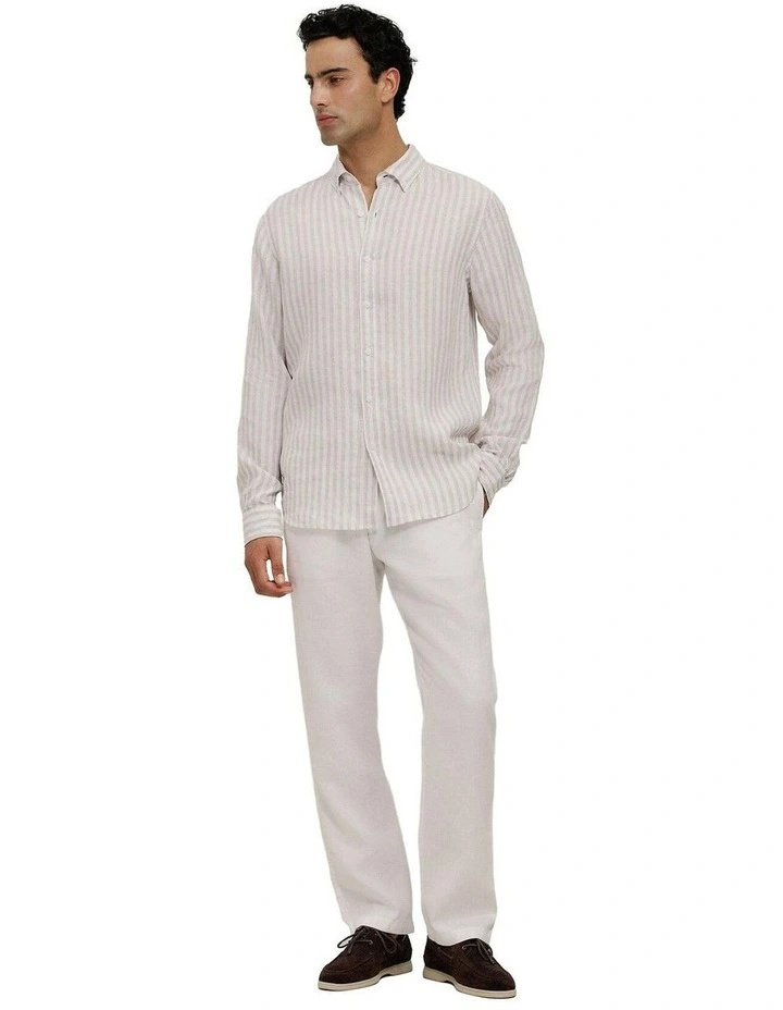 Linen Relaxed Drawcord Pant image 4