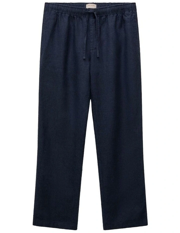 Yarn Dyed Linen Relaxed Drawcord Pant image 6