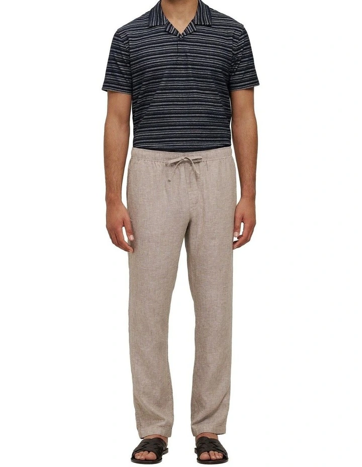 Yarn Dyed Linen Relaxed Drawcord Pant image 1