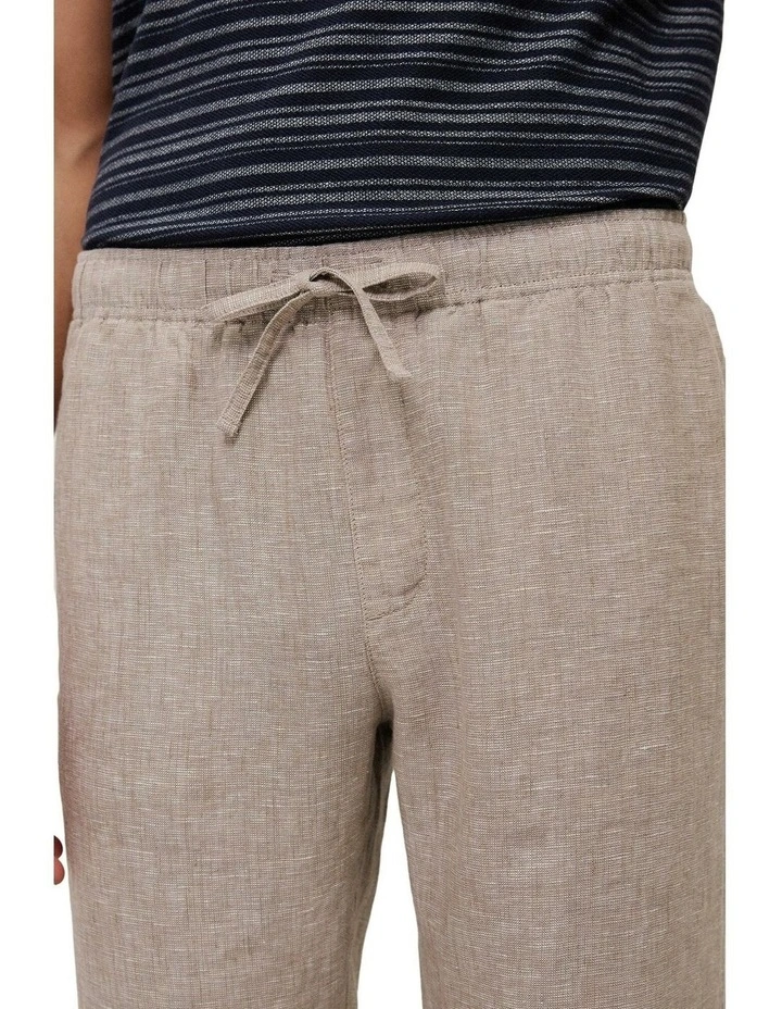 Yarn Dyed Linen Relaxed Drawcord Pant image 3