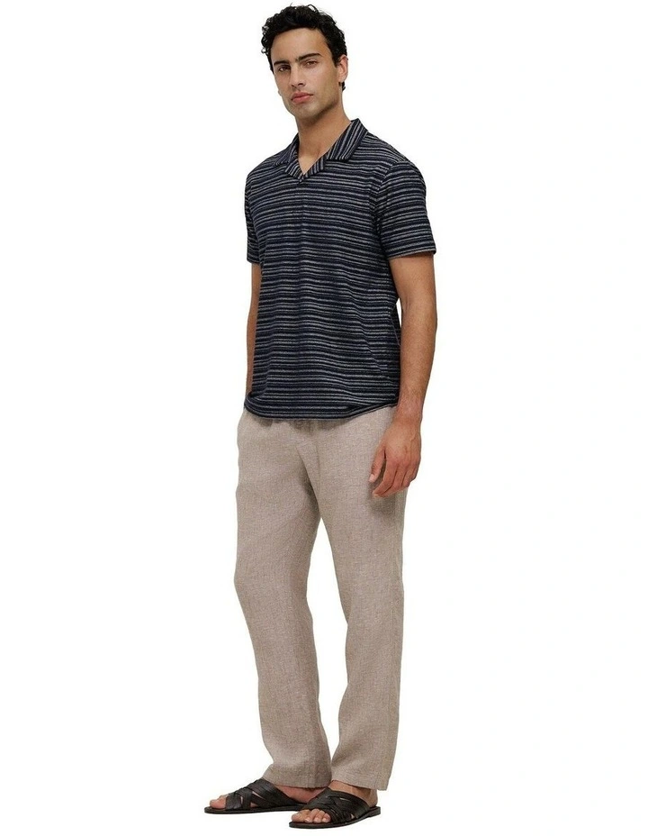 Yarn Dyed Linen Relaxed Drawcord Pant image 4