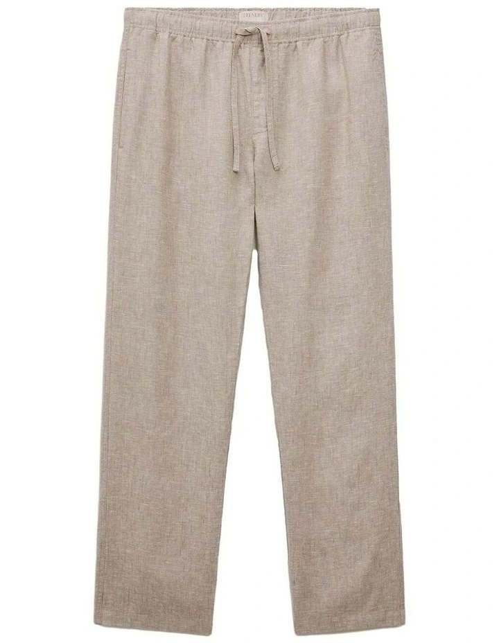 Yarn Dyed Linen Relaxed Drawcord Pant image 6