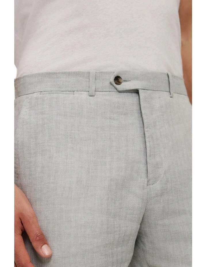 Linen Herringbone Trouser image 3
