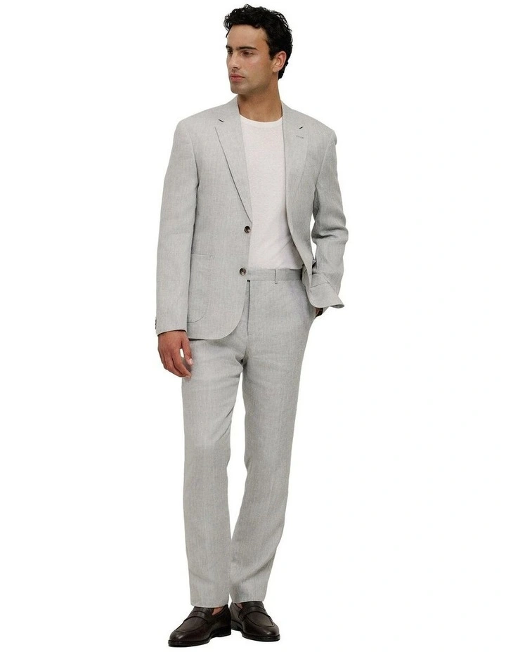 Linen Herringbone Trouser image 4