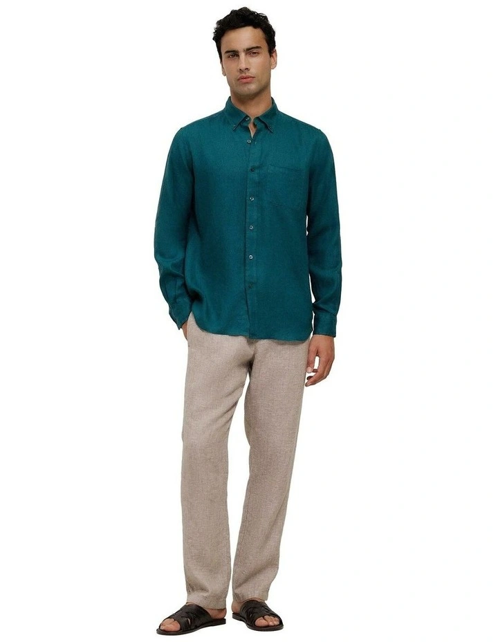Regular Fit Linen Classic Long Sleeve Shirt image 3