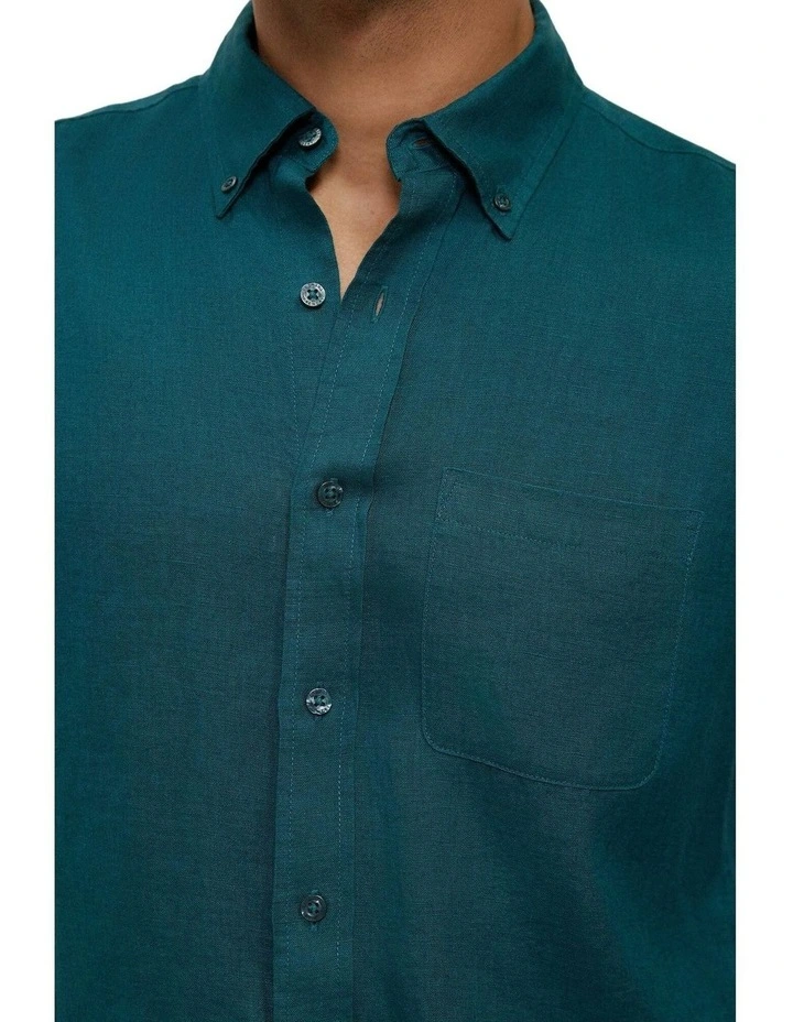 Regular Fit Linen Classic Long Sleeve Shirt image 4