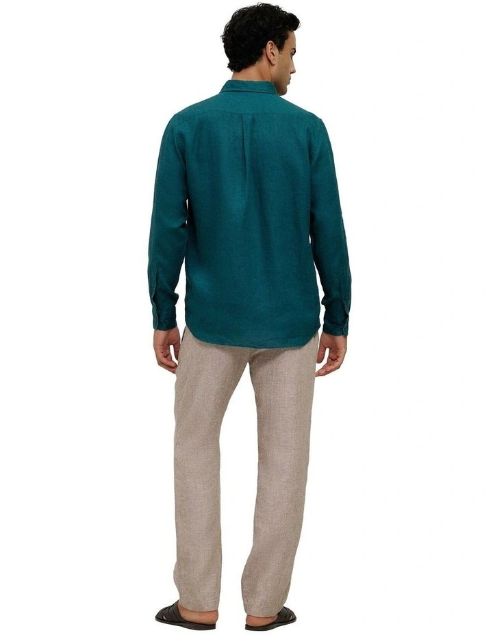 Regular Fit Linen Classic Long Sleeve Shirt image 5