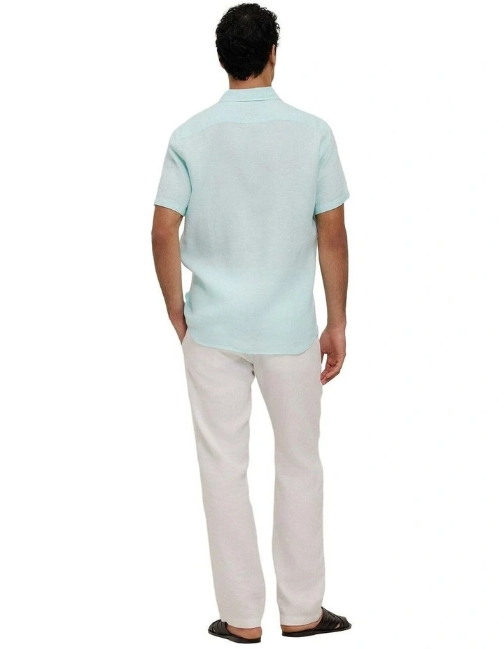 Yarn Dyed Linen Short Sleeve Shirt image 4