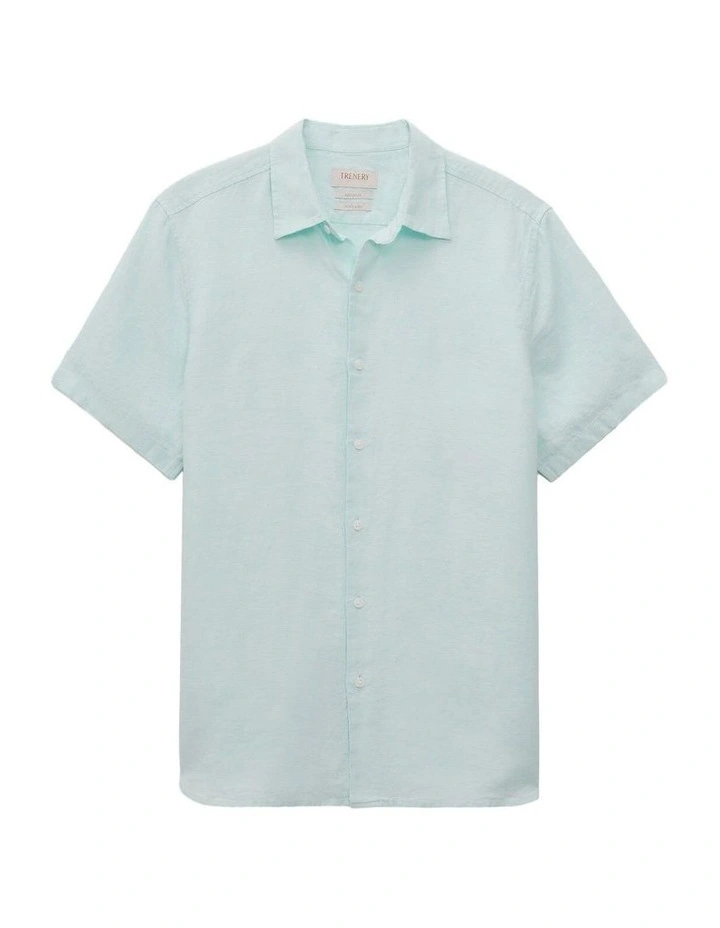 Yarn Dyed Linen Short Sleeve Shirt image 5
