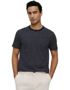 Linen Cotton Jersey Stripe T-shirt