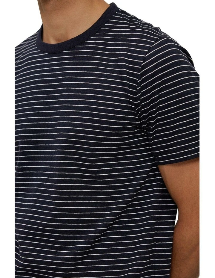 Linen Cotton Jersey Stripe T-shirt image 4