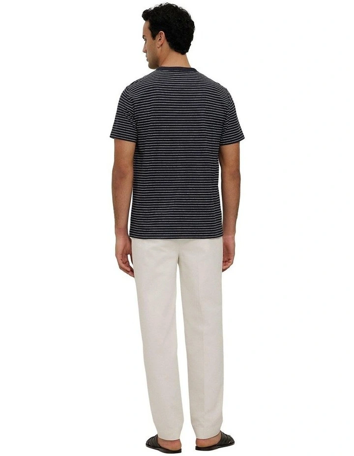 Linen Cotton Jersey Stripe T-shirt image 5