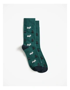 Terrier Crew Sock in Jade