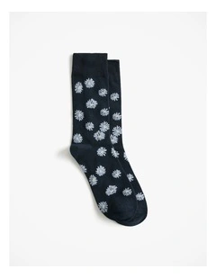 Daisy Crew Sock in Night Sky