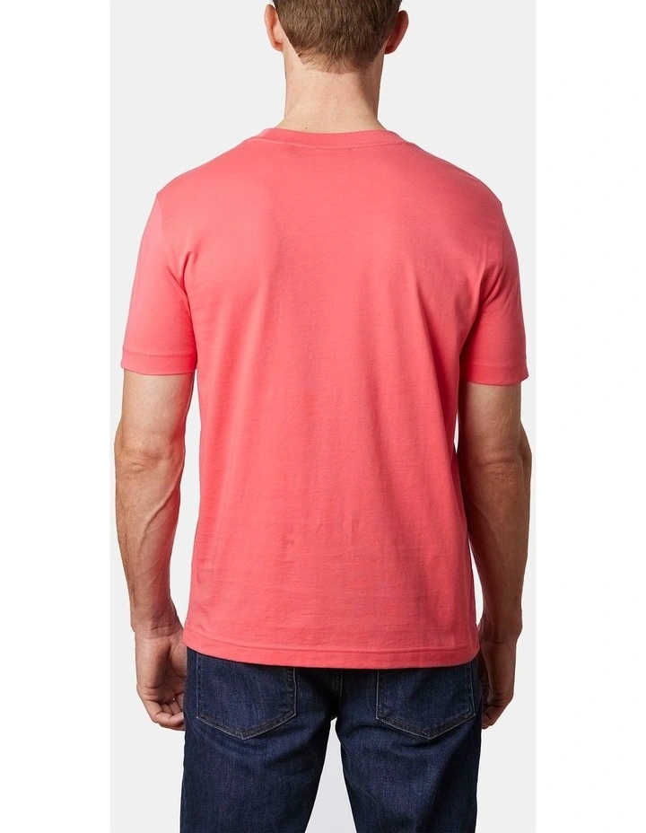 Tonal Shield T-Shirt in Watermelon Red image 2