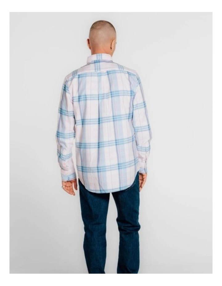 Regular Fit Classic Oxford Check Shirt in Light Pink image 2