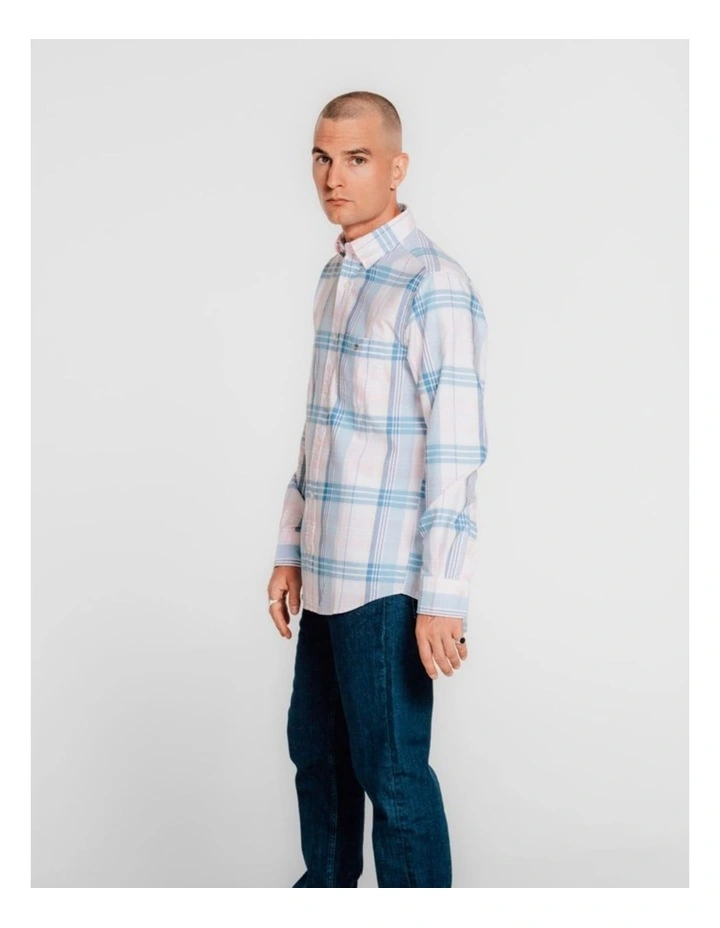 Regular Fit Classic Oxford Check Shirt in Light Pink image 3