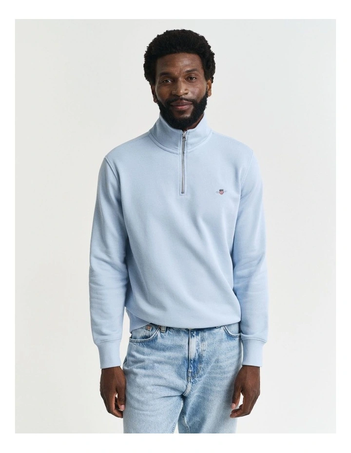 Shield Half-Zip Sweatshirt in Fresh Blue image 1