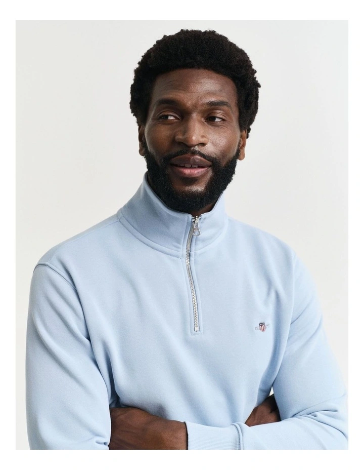 Shield Half-Zip Sweatshirt in Fresh Blue image 4