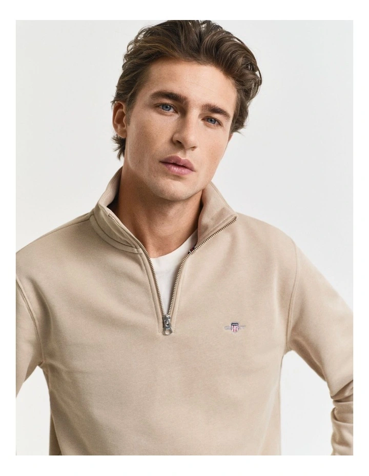 Shield Half-Zip Sweatshirt in Dry Sand image 3