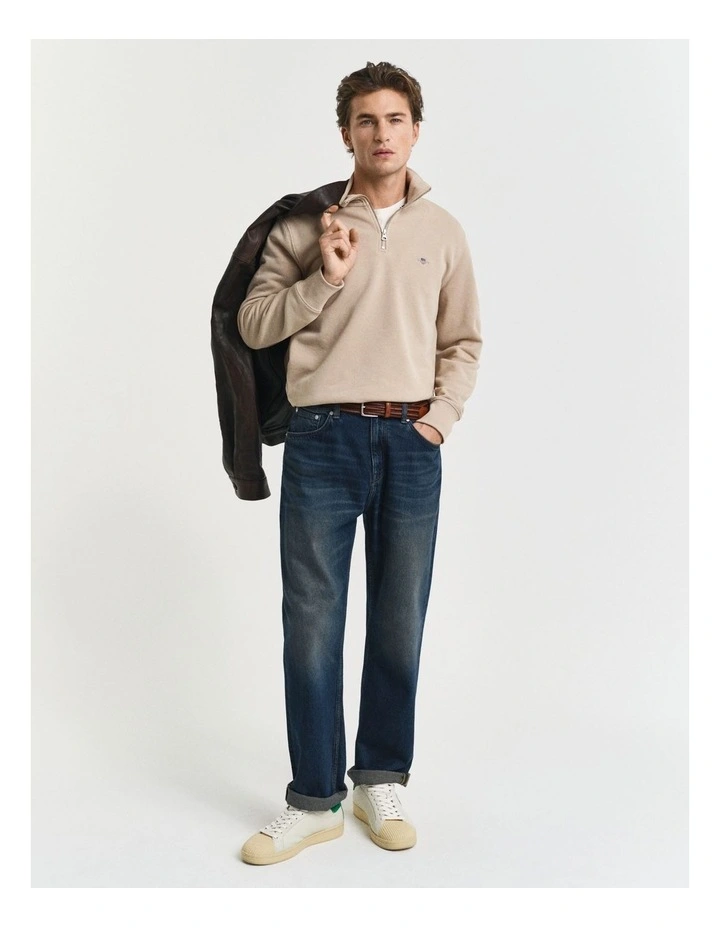 Shield Half-Zip Sweatshirt in Dry Sand image 4