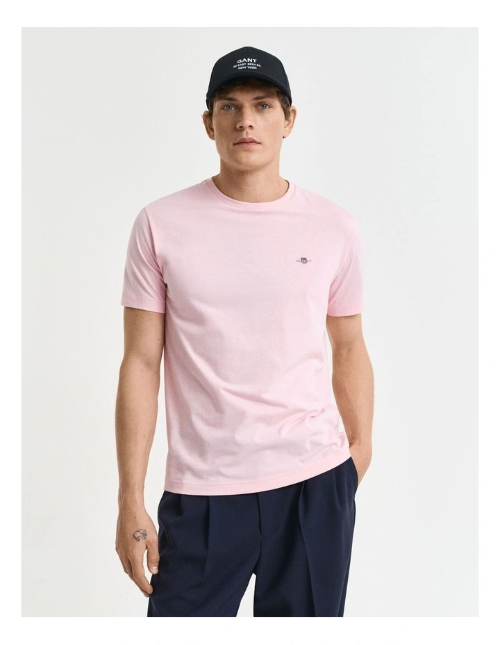 Regular Fit Shield T-Shirt in California Pink image 1