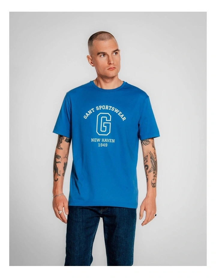 Graphic T-Shirt in Rich Blue image 4