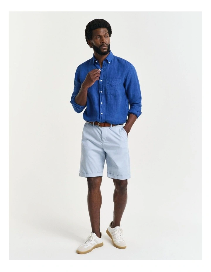 Regular Fit Sunfaded Chino Shorts in Fresh Blue image 4
