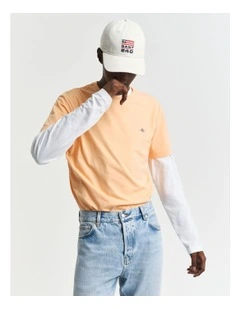Regular Fit Shield T-shirt in Orange