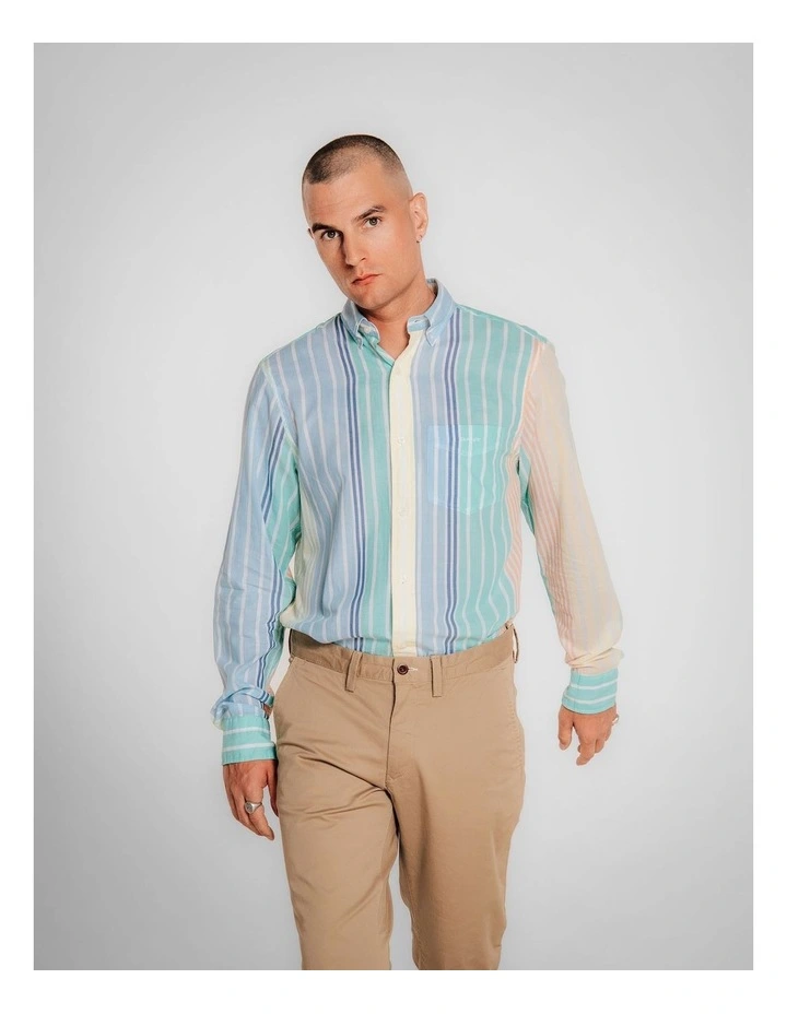 Regular Fit Stripe Shirt in Multi image 3