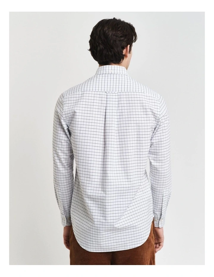 Regular Fit Tattersall Classic Oxford Shirt in Light Blue image 2