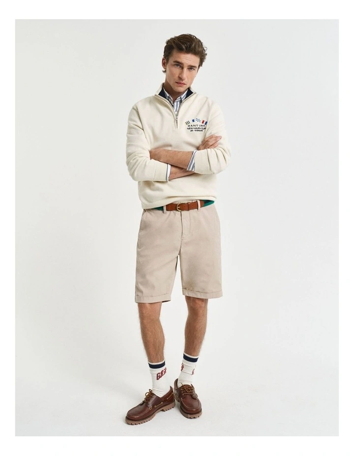 Regular Fit Sunfaded Chino Shorts in Dry Sand image 3