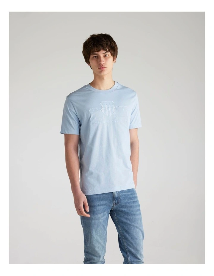 Tonal Shield T-shirt in Fresh Blue image 3