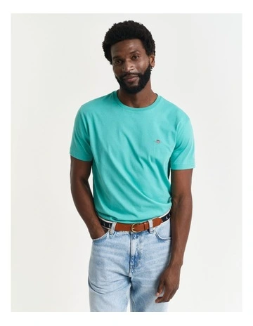 Regular Fit Shield T-shirt in Tropic Blue